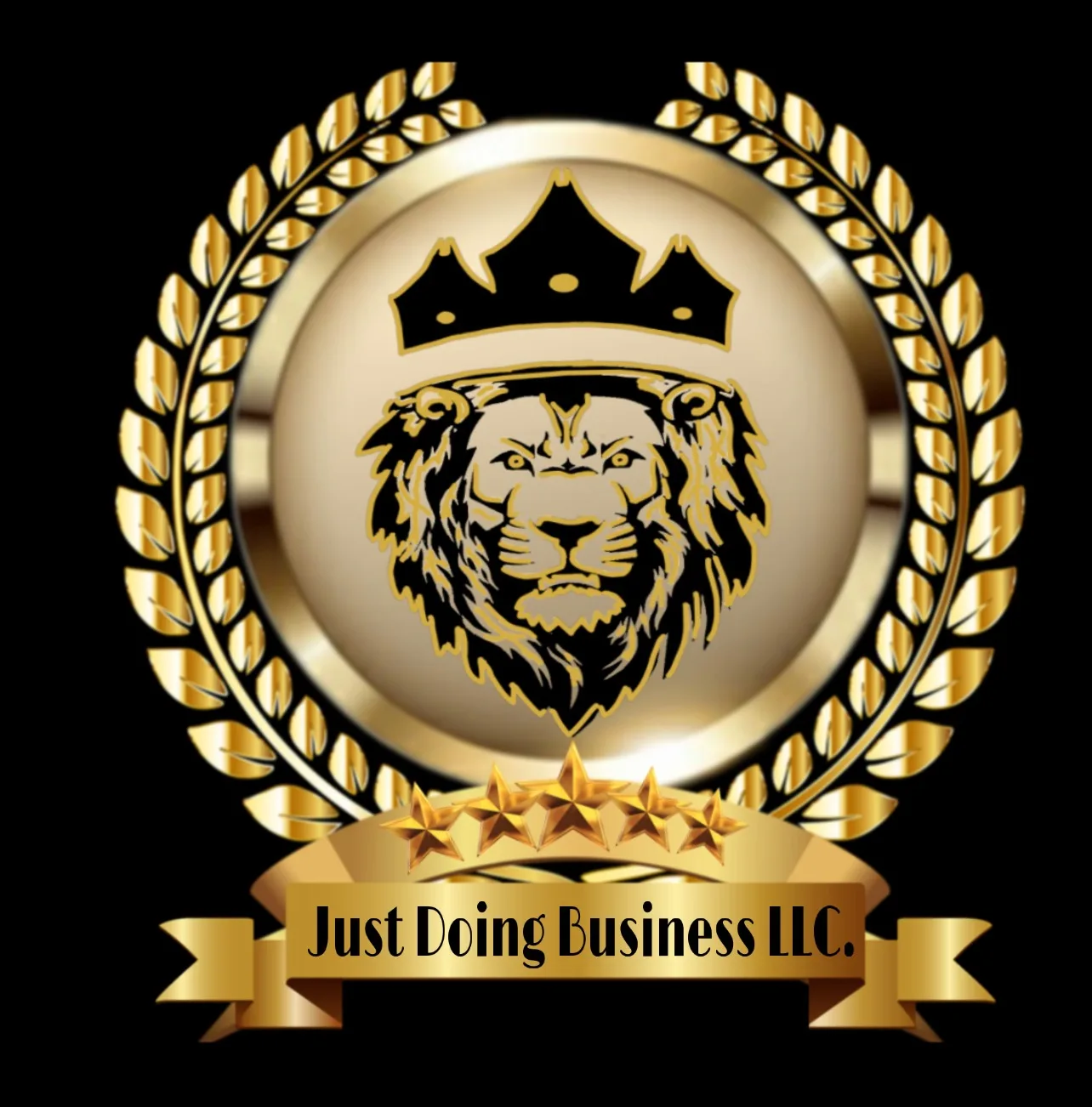 Just Doing Business LLC Gold Logo offering FBI background checks and mobile notary services